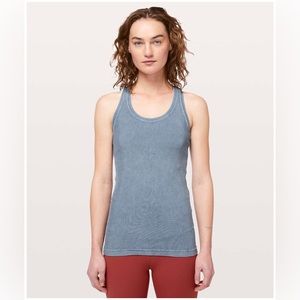 Lululemon Cool Racerback Tank Rib in Washed Moon Blue Size 6